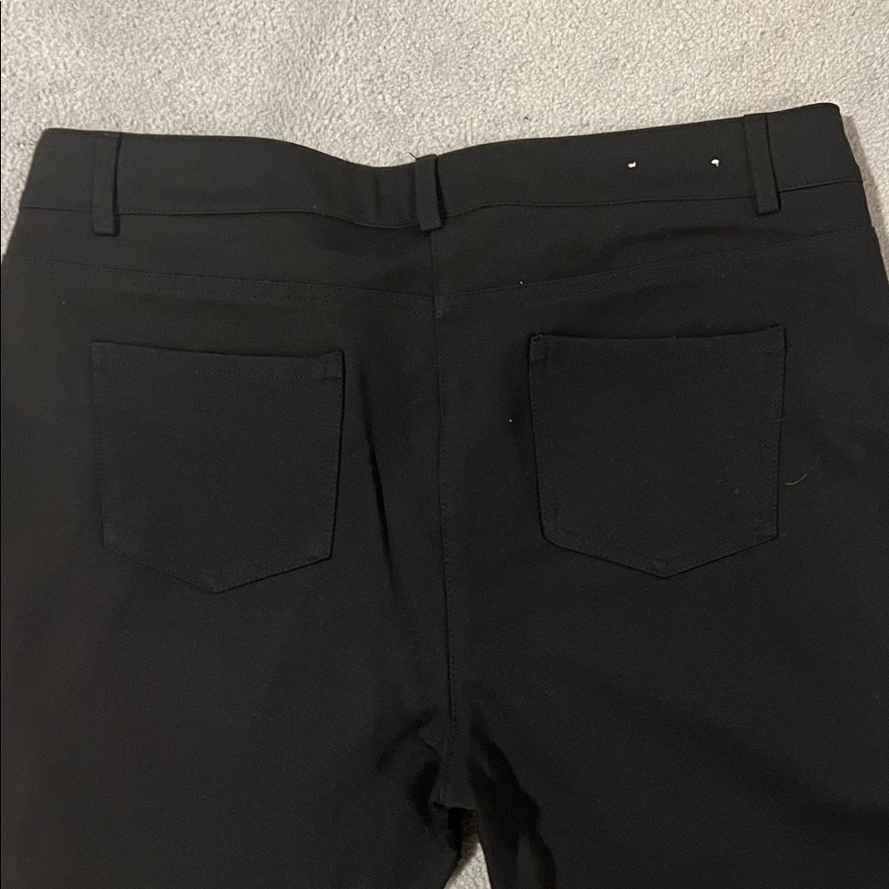 Black Skinny Trouser Pants with Gold Accents - Picture 7 of 7